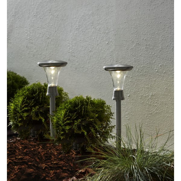 2 lauko saulės LED šviestuvų rinkinys Star Trading Turin, aukštis 47 cm-image-3
