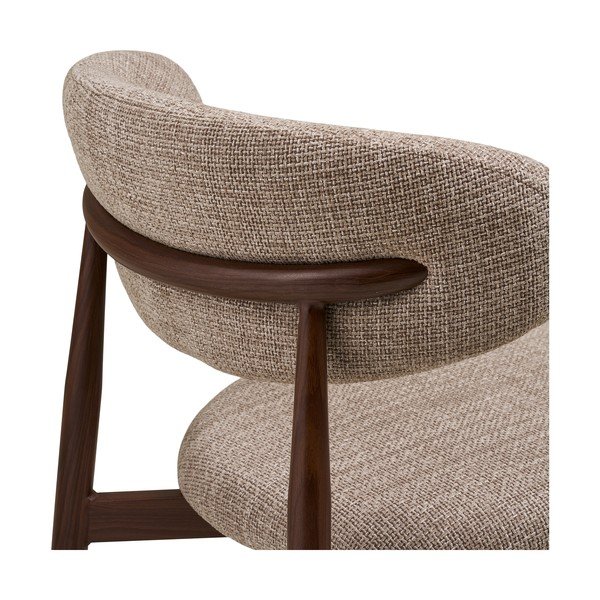 Smėlio spalvos/tamsiai rudos spalvos iš audinio valgomojo kėdė Levanto – House Nordic-image-4