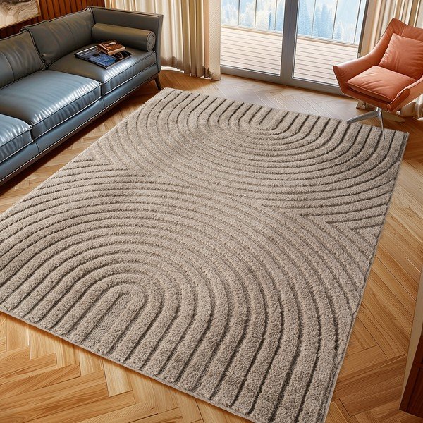 Smėlio spalvos iš džiuto mišinio kilimas 140x200 cm Art 1122 – Ayyildiz Carpets-image-1