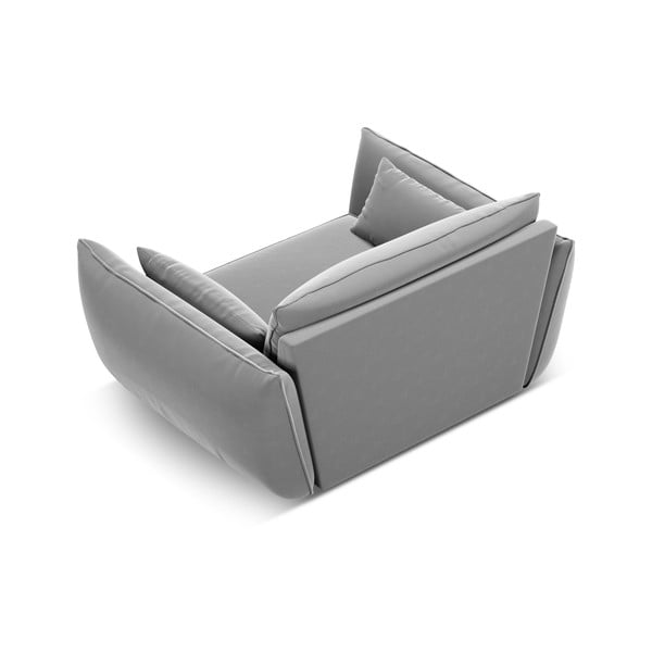Šviesiai pilkos spalvos iš velveto krėslas Vanda – Mazzini Sofas-image-3
