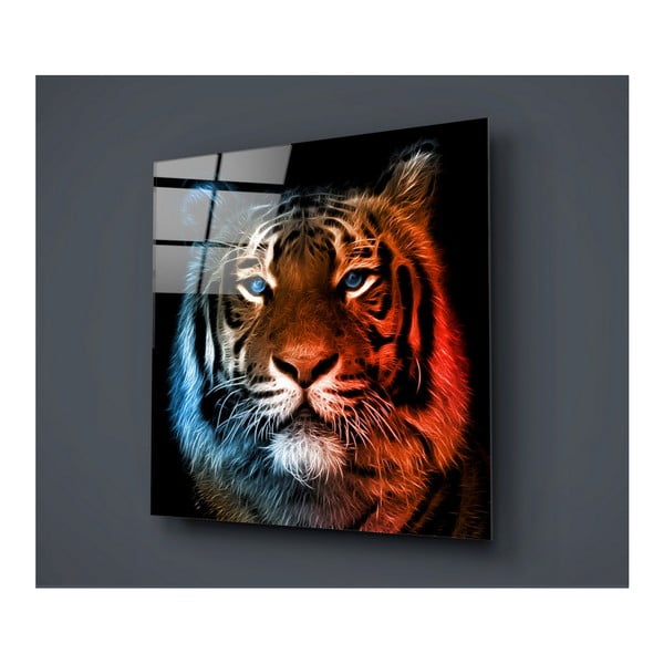 Paveikslas ant stiklo Insigne Lion Colorful, 40 x 40 cm
