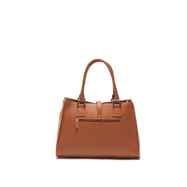 Elegantiška odinė rankinė 1078 Cognac-image-3