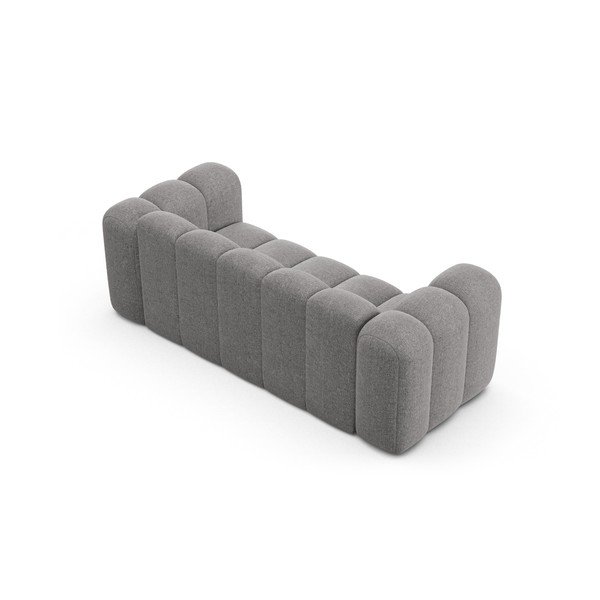 Pilkos spalvos sofa iš šenilinio audinio 200 cm Lupine – Micadoni -image-2