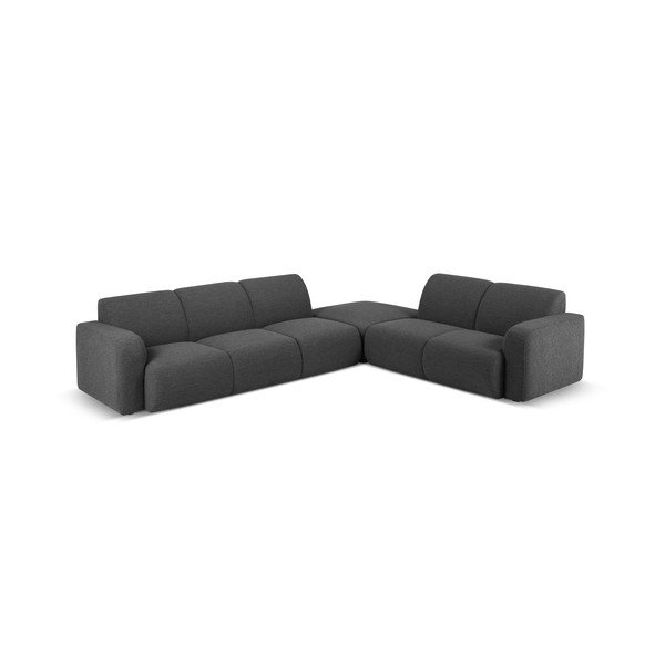 Kampinė sofa tamsiai pilkos spalvos iš boucle (su dešiniuoju kampu) Molino – Micadoni Home-image-2