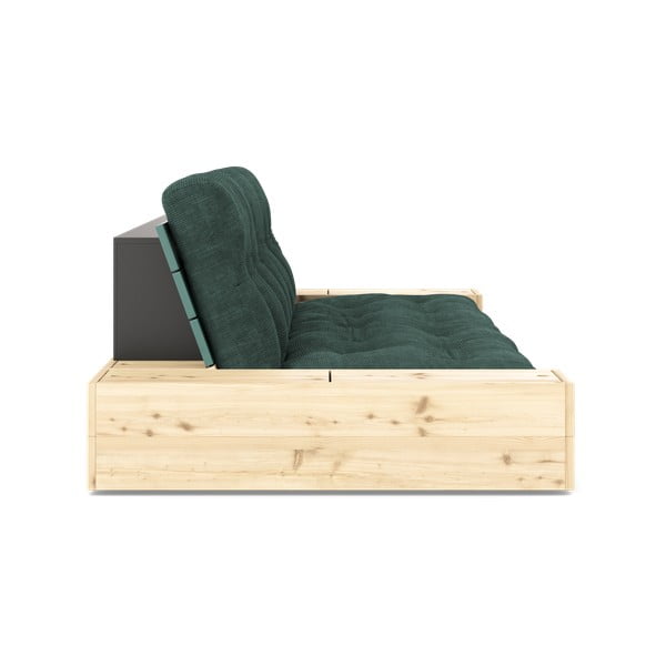 Sulankstoma sofa iš kordinio velveto tamsiai žalios spalvos 244 cm Base – Karup Design-image-3