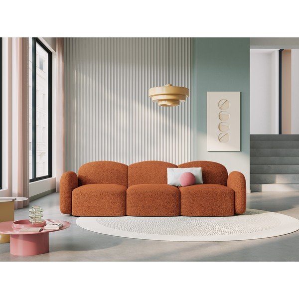 Sofa oranžinės spalvos 272 cm Blair – Micadoni Home-image-1