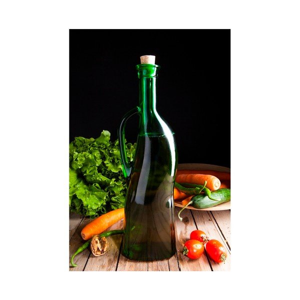 Žalios spalvos aliejaus butelis kamštinis, 750 ml-image-1