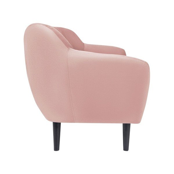 Šviesiai rožinė sofa dviem Mazzini Sofas Toscane, juodos kojos-image-2