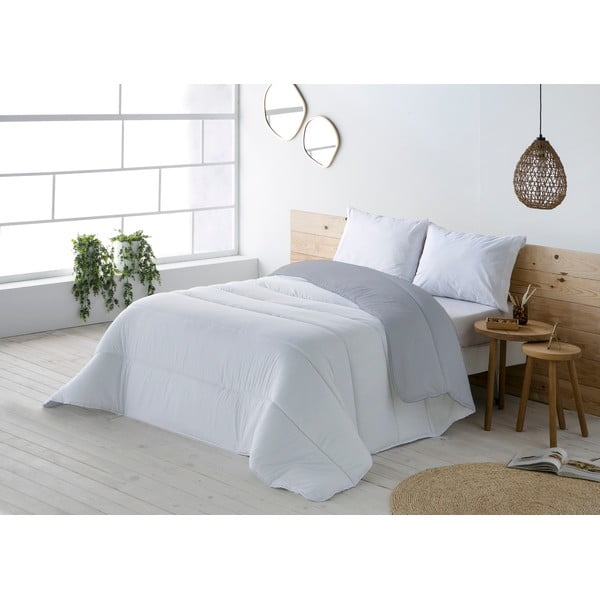 Pilkos ir baltos spalvos lovatiesė dvigulei lovai Boheme Bianca, 270 x 180 cm-image-1