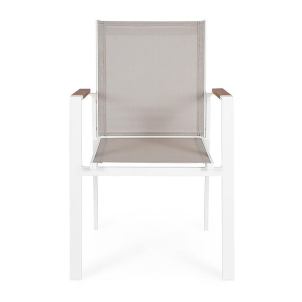 Baltos spalvos metalinė sodo kėdė Heta   – Bizzotto-image-2