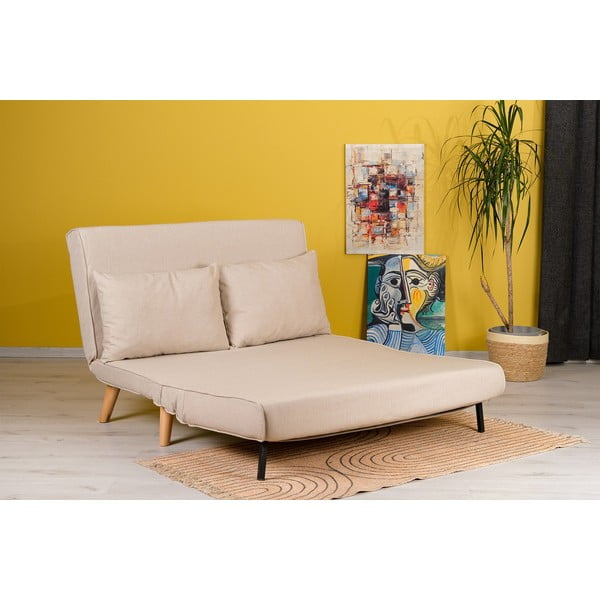 Sulankstoma sofa smėlio spalvos 120 cm Folde – Artie-image-2