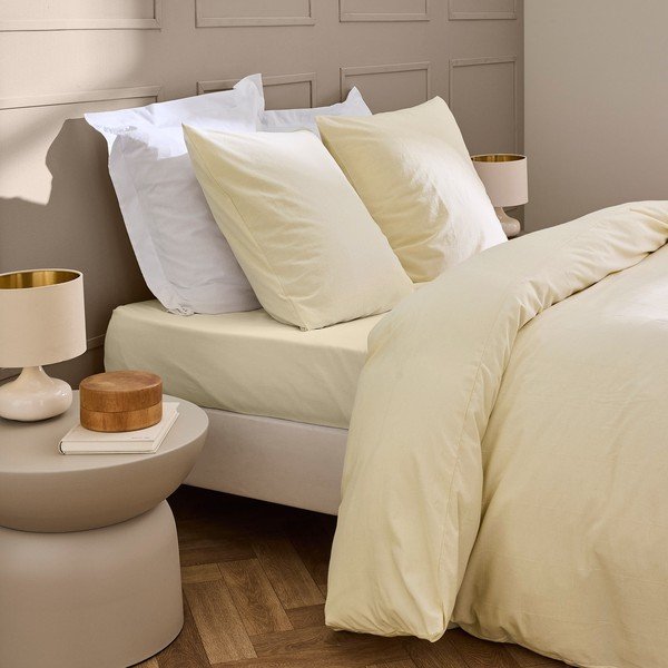 Dramblio kaulo spalvos dvigulė/itin ilga patalynė 240x220 cm Linella – douceur d'intérieur-image-1