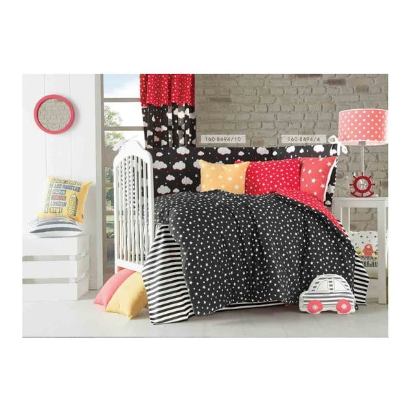 Raudona kūdikio pagalvėlė su medvilne Mike & Co. NEW YORK pagalvių žaislas Panda, 25 x 36 cm-image-2