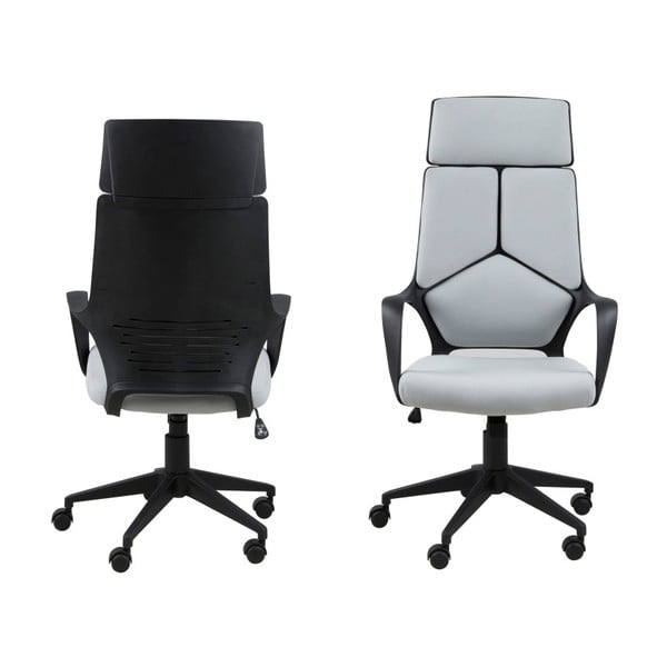 "Actona Dubnium" šviesiai pilka biuro kėdė