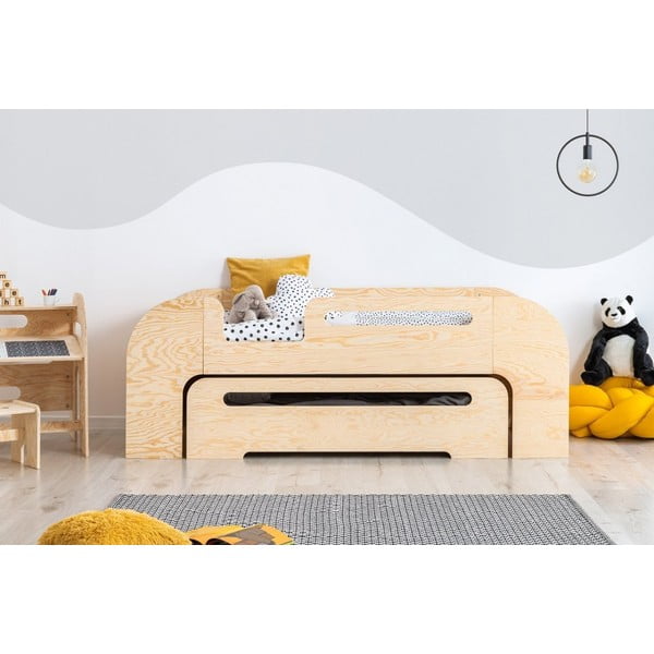Ištraukiama vaikiška lova natūralios spalvos 70x160 cm AIKO – Adeko