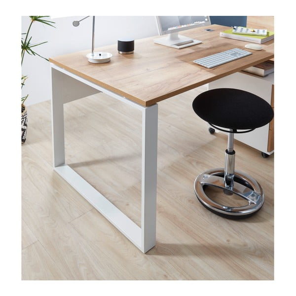 Darboo stalas su ąžuoline apdaila 158x79 cm Lioni - Germania-image-1