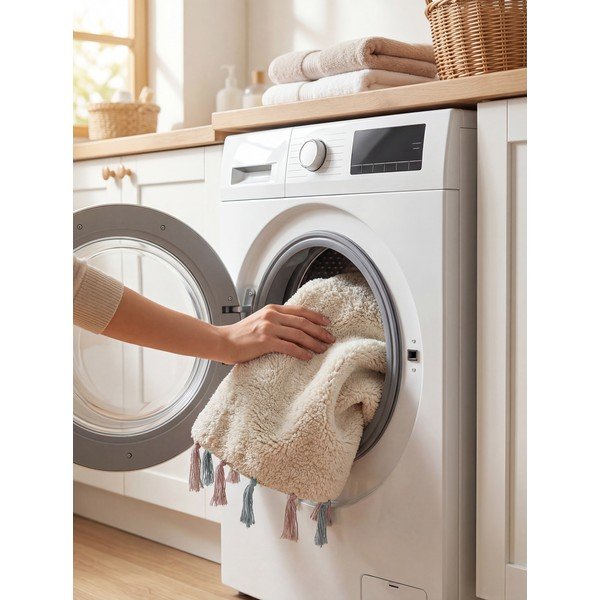 Skalbiamas/rankų darbo kreminės spalvos iš medvilnės vaikiškas kilimas ø160 cm Snuggle Sunna – Hanse Home-image-3