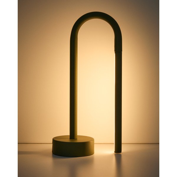 Žalios spalvos iš metalo stalinis šviestuvas LED (aukštis 30 cm) Bow – Kave Home-image-1