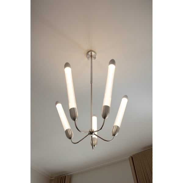 Sidabrinės spalvos iš plieno kabantis šviestuvas ø 86 cm su stiklo gaubtu Lemon Squeeze – UMAGE-image-2