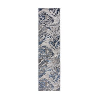 Mėlynai pilkas kilimas Flair Rugs Marbled, 60 x 230 cm