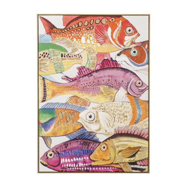 Vaizdas Kare dizainas Paliesta žuvis Susitikimas I., 100 x 75 cm