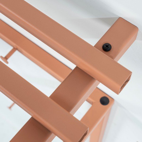 Rausvos spalvos iš metalo sieninė lentyna su lentyna 76 cm Rizzoli – Spinder Design-image-4