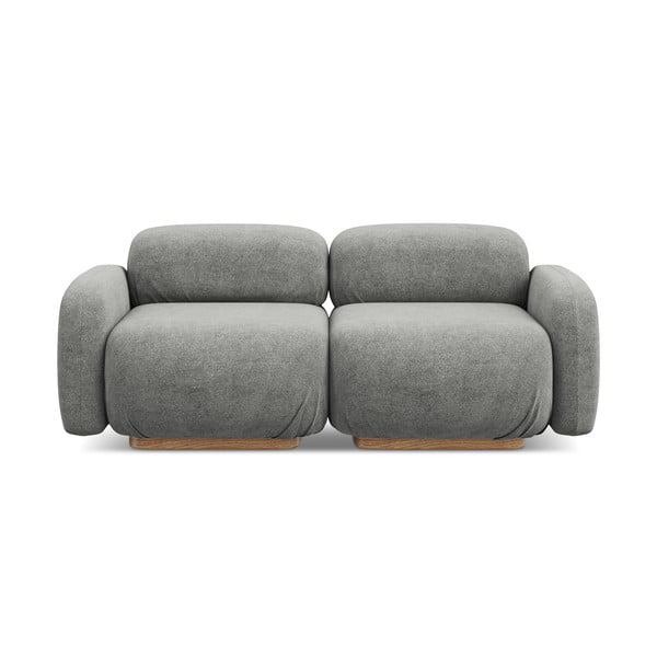 Pilkos spalvos iš boucle sofa 190 cm Ailani – Makamii