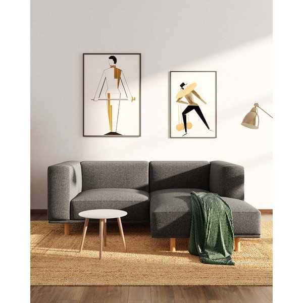 Kampinė sofa pilkos spalvos (su dešiniuoju kampu) Kukumo – Ame Yens-image-1