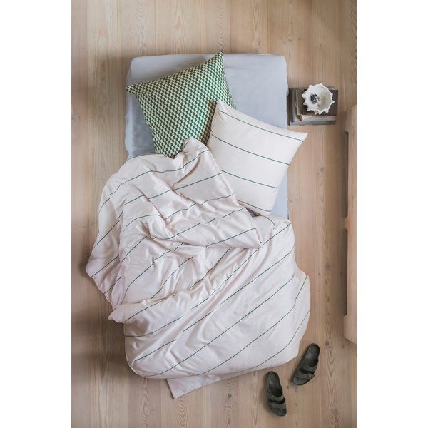 Smėlio spalvos iš satino medvilnės viengulė patalynė 140x200 cm Align – Mette Ditmer Denmark-image-2