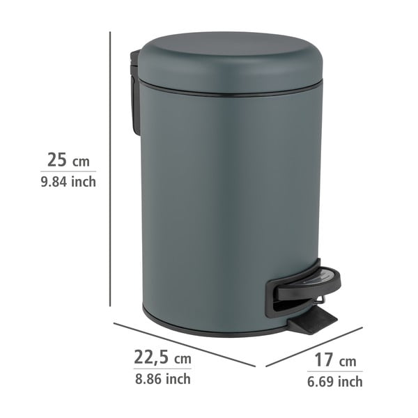 Plieninė pedalinė šiukšlių dėžė 3 l Leman - Wenko-image-3