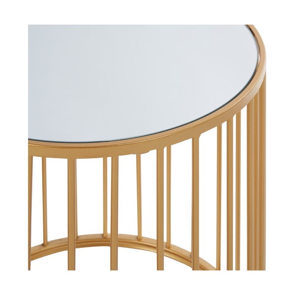 Apvalios formos šoniniai stalai 2 vnt. su stikliniu stalviršiu ø 45 cm Avantis – Premier Housewares-image-4