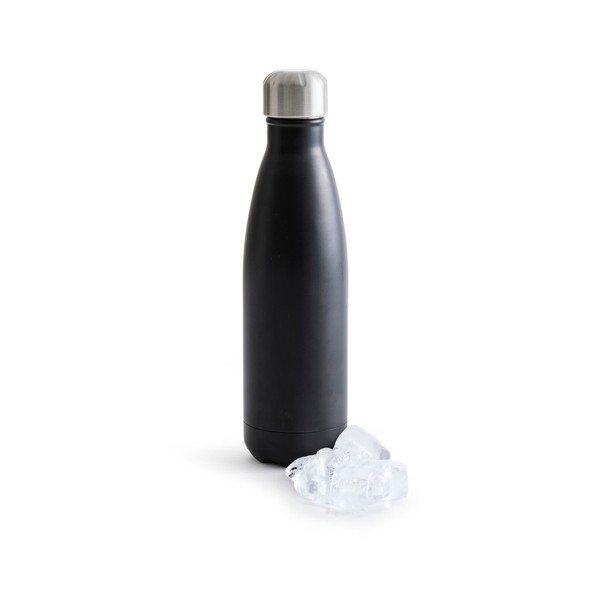 Juodas nerūdijančio plieno termo buteliukas "Sagaform Hot&Cold", 500 ml-image-1