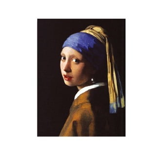 Sieninė reprodukcija ant drobės Johannes Vermeer The Girl with Pearl, 30 x 40 cm