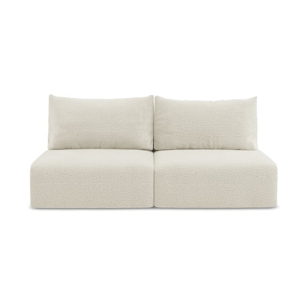 Kreminės spalvos sulankstoma/su sandėliavimo vieta sofa 216 cm Kalena – Makamii