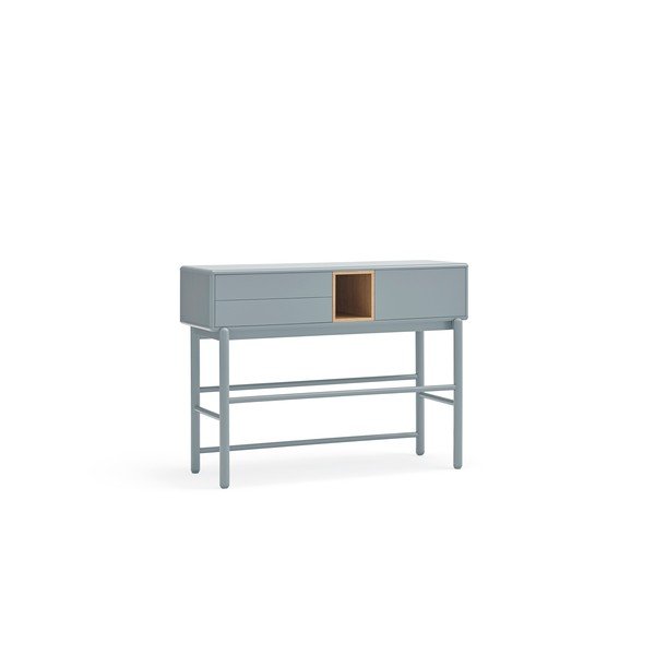 Konsolinis staliukas mėlynos spalvos/pilkos spalvos 35x120 cm Corvo – Teulat-image-2