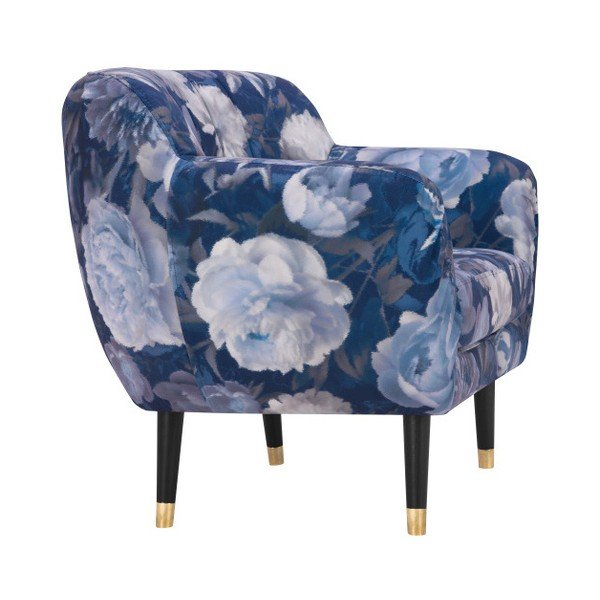 Mėlynas fotelis Mazzini Sofos Benito Floral-image-3