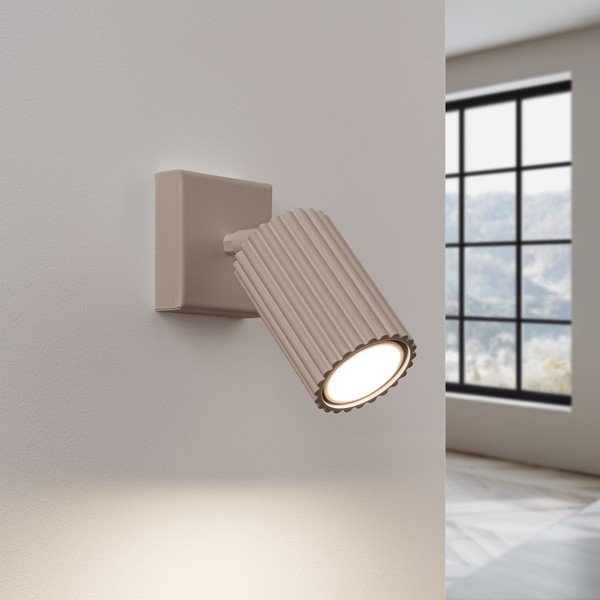 Taupe spalvos iš metalo taškinis šviestuvas 8x16 cm Gleam – Sollux-image-1