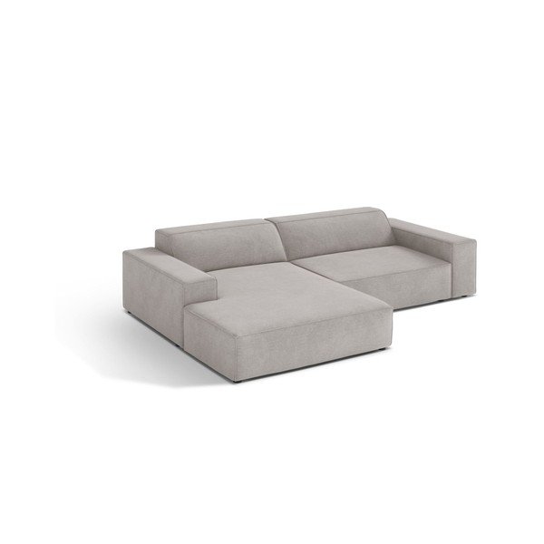 Šviesiai pilkos spalvos modulinė kampinė sofa (su kairiuoju kampu/su gultu) Jodie – Micadoni 