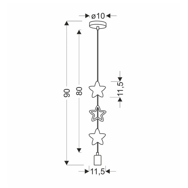 Geltonos spalvos/baltos spalvos vaikiškas pakabinamas šviestuvas su metaliniu gaubtu Single – Candellux Lighting-image-2