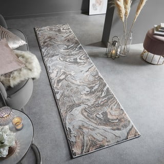 Kilimas pilkos spalvos/smėlio spalvos 60x230 cm Marbled – Flair Rugs