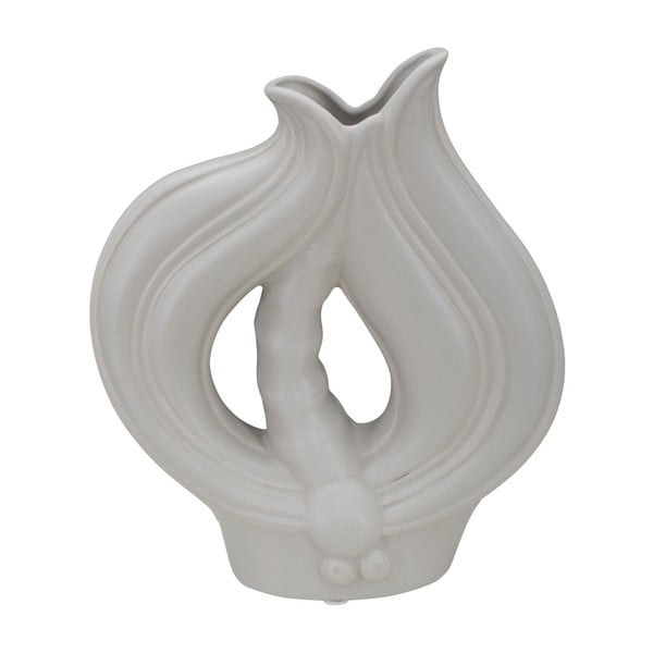 Šviesiai pilka porcelianinė vaza Mauro Ferretti Lein, 25,5 cm