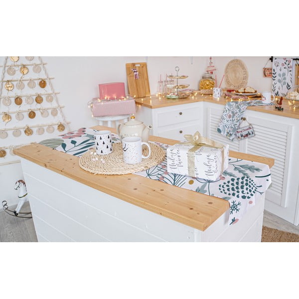 Kalėdinis medvilninis stalo takelis 140x40 cm Pastel Christmas - Butter Kings-image-1