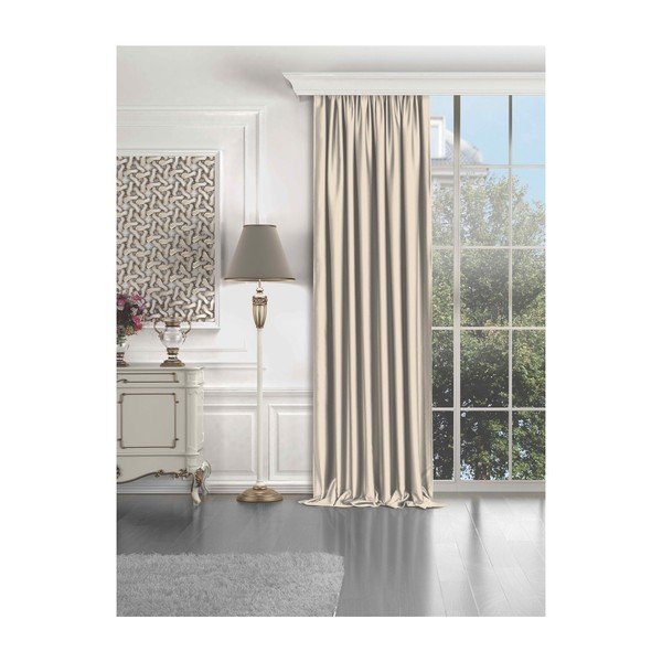 Pritemdymas (dalinis užtemimas) užuolaida smėlio spalvos 150x260 cm – Mila Home-image-3