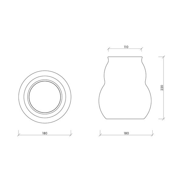 Tamsiai rudos spalvos iš stiklo  rankų darbo vaza (aukštis 22 cm) Dam – noo.ma-image-4