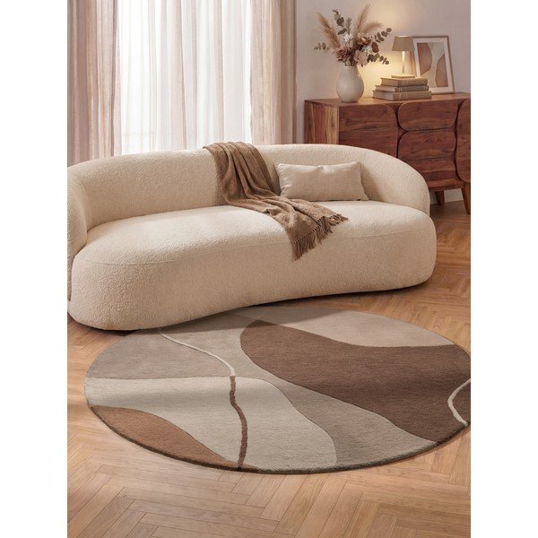 Rudos spalvos iš vilnos apvalios formos kilimas ø 160 cm Muse – Villeroy&Boch-image-1