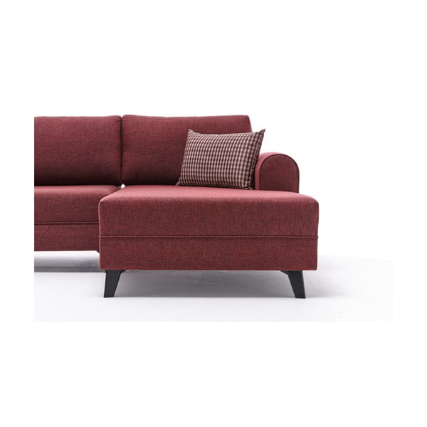 Kampinė sofa raudonos plytų spalvos („U“ formos) Belen – Balcab Home-image-4