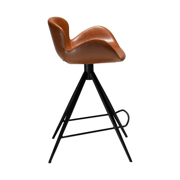 Rudos spalvos odinė baro kėdė DAN-FORM Denmark Gaia, aukštis 87 cm-image-4