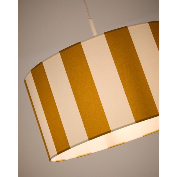 Geltonos spalvos/baltos spalvos vaikiškas šviestuvo gaubtas ø 40 cm Ciral – Kave Home-image-2