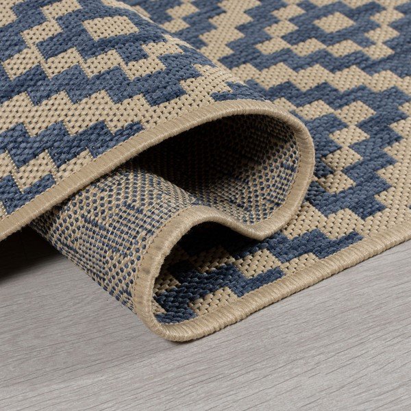 Mėlynai smėlio spalvos lauko kilimas 200x200 cm Moretti - Flair Rugs-image-3