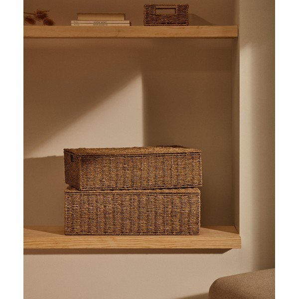 Iš jūržolės krepšiai 2 vnt. 40x60x21 cm Tossa – Kave Home-image-2